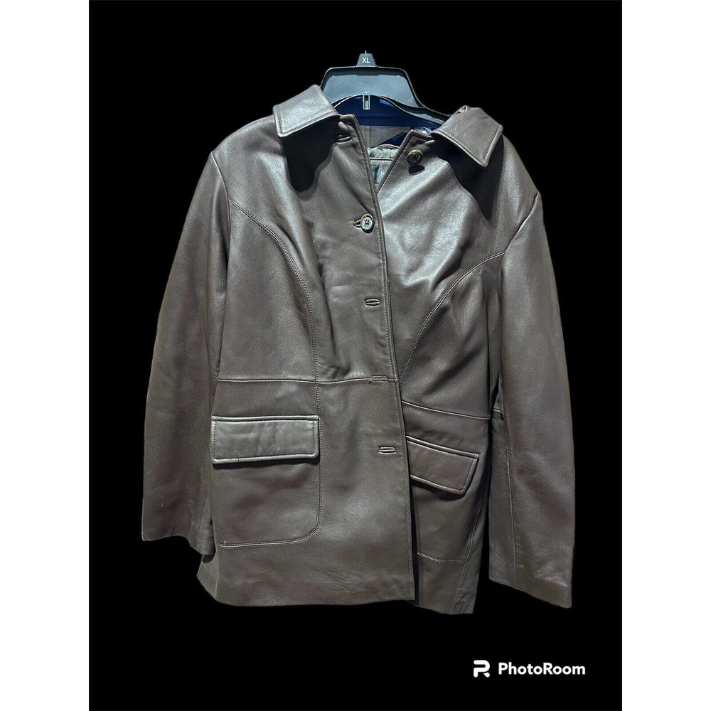 style& co woman leather jacket 16w